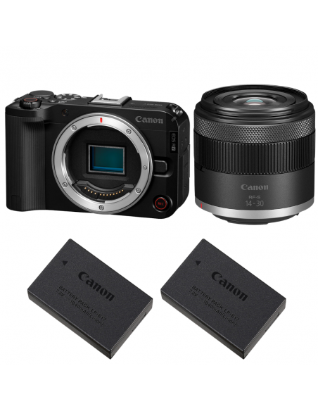 Canon EOS R50 V + RF-S 14-30mm f/4.5-6.3 IS STM PZ + 2 Canon LP-E17|MCZ DIRECT