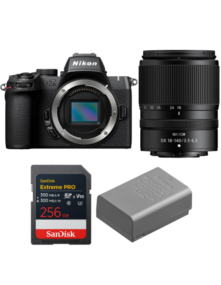 Nikon Z50 II + 18-140mm f/3.5-6.3 VR + 1 SanDisk 256GB Extreme PRO UHS-II SDXC + Nikon EN-EL25a|MCZ DIRECT