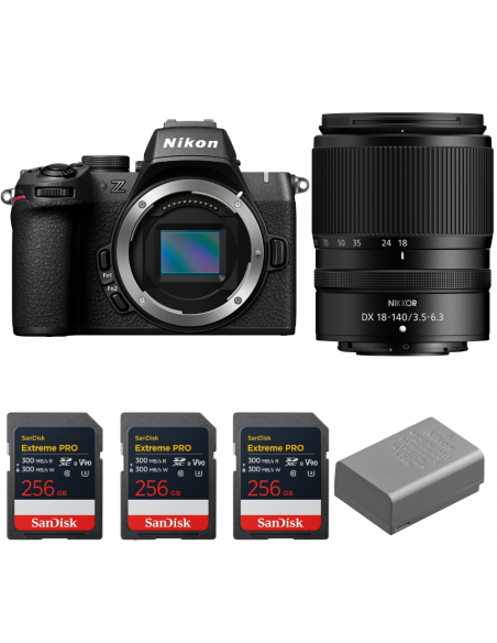Nikon Z50 II + 18-140mm f/3.5-6.3 VR + 3 SanDisk 256GB Extreme PRO UHS-II SDXC + Nikon EN-EL25a|MCZ DIRECT