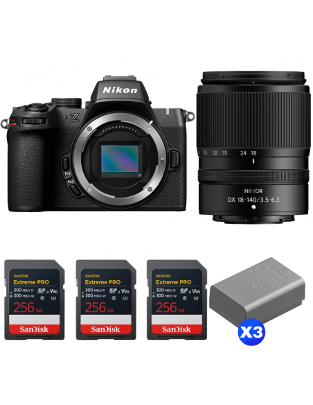 Nikon Z50 II + 18-140mm f/3.5-6.3 VR + 3 SanDisk 256GB Extreme PRO UHS-II SDXC + 3 Nikon EN-EL25a|MCZ DIRECT