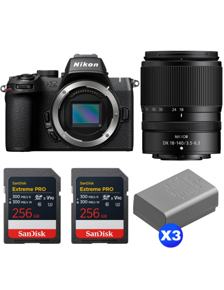 Nikon Z50 II + 18-140mm f/3.5-6.3 VR + 2 SanDisk 256GB Extreme PRO UHS-II SDXC + 3 Nikon EN-EL25a|MCZ DIRECT