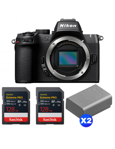 Nikon Z50 II + 2 SanDisk 128GB Extreme PRO UHS-II SDXC + 2 Nikon EN-EL25a|MCZ DIRECT