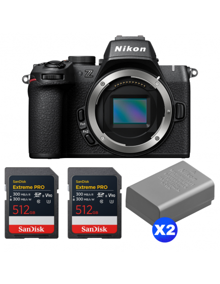 Nikon Z50 II + 2 SanDisk 512GB Extreme PRO UHS-II SDXC + 2 Nikon EN-EL25a|MCZ DIRECT