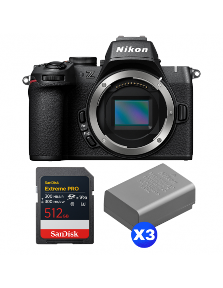 Appareil photo Nikon Z50 II + 512GB et 3 EN-EL25a
