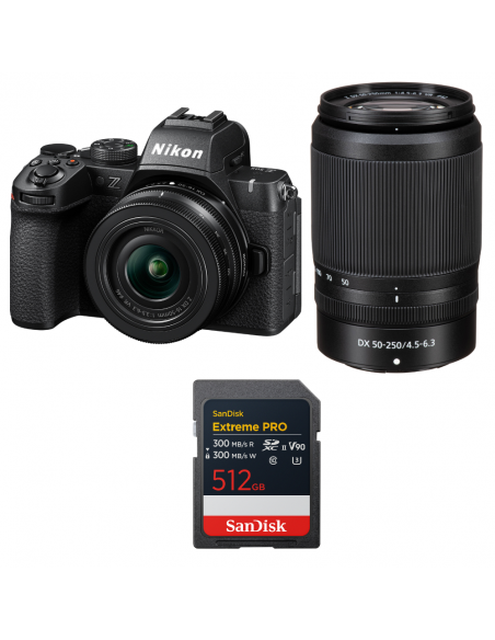 Nikon Z50 II + 16-50mm + 50-250mm + 1 SanDisk 512GB Extreme PRO UHS-II SDXC|MCZ DIRECT