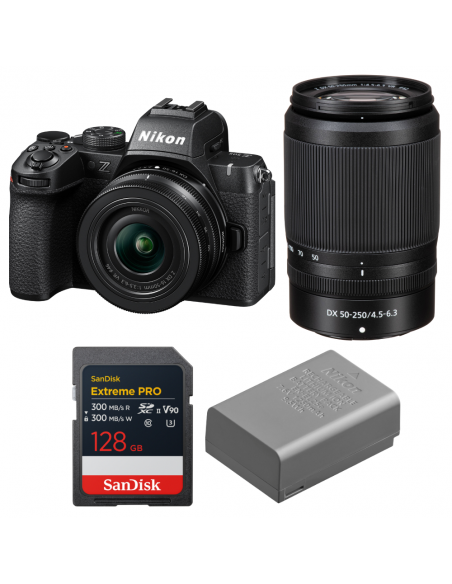 Nikon Z50 II + 16-50mm + 50-250mm + 1 SanDisk 128GB Extreme PRO UHS-II SDXC + Nikon EN-EL25a|MCZ DIRECT