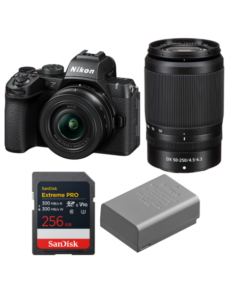 Nikon Z50 II + 16-50mm + 50-250mm + 1 SanDisk 256GB Extreme PRO UHS-II SDXC + Nikon EN-EL25a|MCZ DIRECT