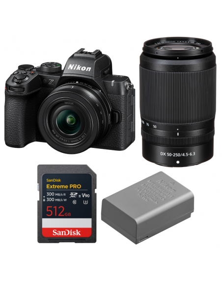 Nikon Z50 II + 16-50mm + 50-250mm + 1 SanDisk 512GB Extreme PRO UHS-II SDXC + Nikon EN-EL25a|MCZ DIRECT