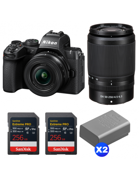 Nikon Z50 II + 16-50mm + 50-250mm + 2 SanDisk 256GB Extreme PRO UHS-II SDXC + 2 Nikon EN-EL25a|MCZ DIRECT