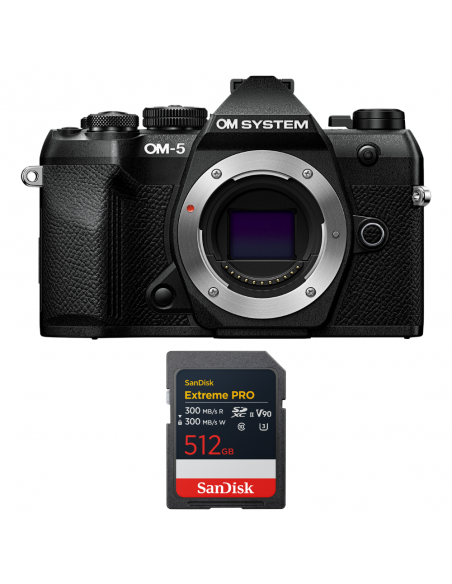 OM SYSTEM OM-5 Mark II Noir + 1 SanDisk 512GB Extreme PRO UHS-II SDXC OM SYSTEM APPAREIL PHOTO HYBRIDE 1 682,00 € MCZ DIRECT