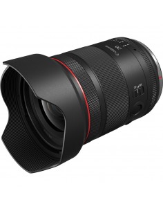 Objetivo Canon RF 20mm f/1.4 L VCM, gran angular con parasol y detalles de enfoque Objetivo Canon RF 20mm f/1.4 L VCM, gran angular con parasol y detalles de enfoque