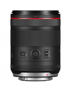 Objectif Canon RF 20mm f/1.4 L VCM, vue détaillée, monture RF, bouton de mise au point et stabilisation Objectif Canon RF 20mm f/1.4 L VCM, vue détaillée, monture RF, bouton de mise au point et stabilisation