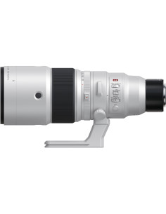 Fujifilm XF 500mm f/5.6 lens with focus and stabilization controls visible Fujifilm XF 500mm f/5.6 lens with focus and stabilization controls visible