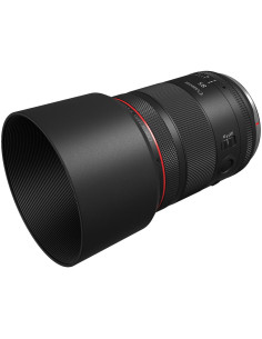 Canon RF 85mm f/1.4 L VCM lens with hood, showcasing RF mount and control buttons, ideal for full-frame sensors Canon RF 85mm f/1.4 L VCM lens with hood, showcasing RF mount and control buttons, ideal for full-frame sensors