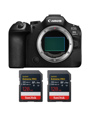 Canon R6 Mark III + 2× SanDisk 128GB Extreme PRO