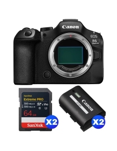 Canon EOS R6 Mark III + 2 SD 64GB y 2 LP-E6P