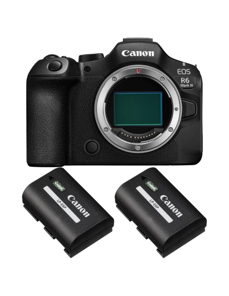Canon EOS R6 Mark III + 2 Canon LP-E6P Canon MIRRORLESS CAMERAS €2,445.00 MCZ DIRECT