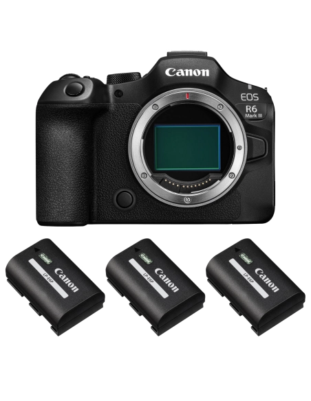 Canon EOS R6 Mark III + 3 batteries LP-E6P
