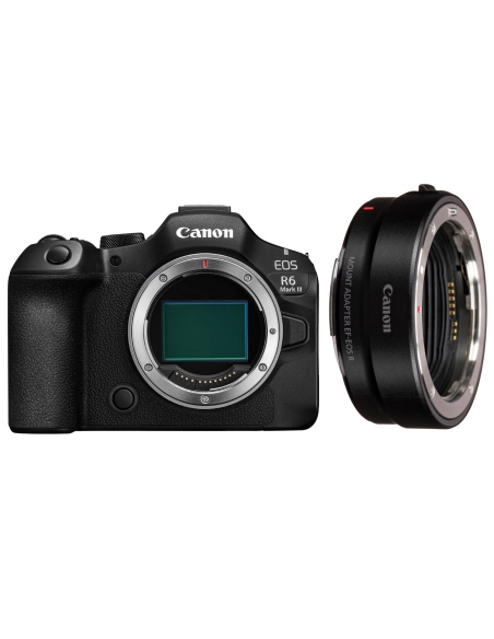 Canon EOS R6 Mark III + Canon EF-EOS R Canon MIRRORLESS CAMERAS €2,401.00 MCZ DIRECT