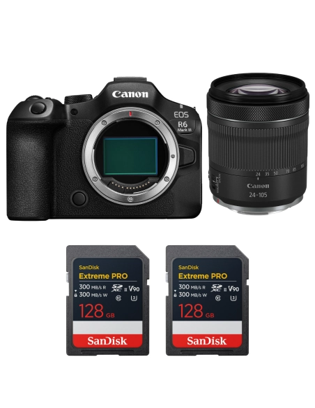 Canon R6 Mark III + 24-105mm IS STM + 2×128GB