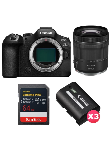 Canon R6 III + 24-105mm IS STM + 64GB + 3 Bat