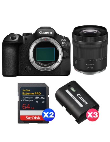 Canon R6 III + 24-105mm IS STM + 2×64GB