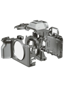 Sony Alpha 7 V mirrorless camera chassis showcasing full frame design and durable build Sony Alpha 7 V mirrorless camera chassis showcasing full frame design and durable build