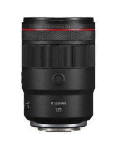 Canon RF 135mm f/1.8 L IS USM lens front view showing RF mount and focus ring Canon RF 135mm f/1.8 L IS USM lens front view showing RF mount and focus ring