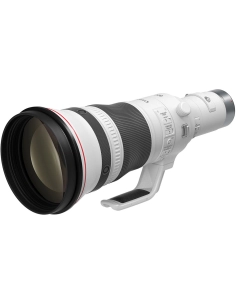 Canon RF 800mm F5.6 L IS USM super telephoto lens with front and side view Canon RF 800mm F5.6 L IS USM super telephoto lens with front and side view