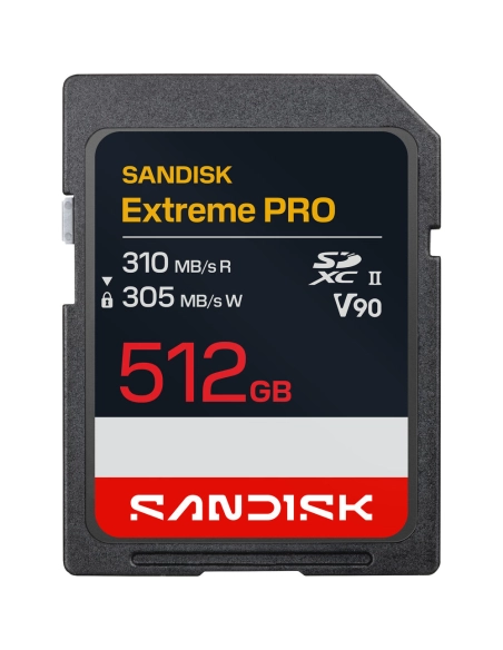 Carte mémoire SanDisk 512GB Extreme PRO UHS-II SDXC 310 MB/s Carte mémoire SanDisk 512GB Extreme PRO UHS-II SDXC 310 MB/s