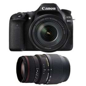 Appareil photo Reflex Canon 80D + EF-S 18-135 mm F3.5-5.6 IS USM + Sigma 70-300 F4-5,6 APO DG MACRO-3