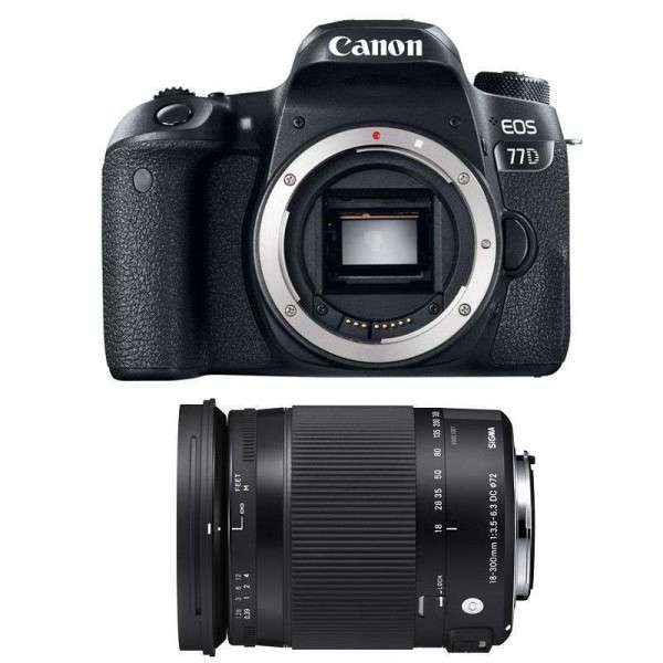 Appareil photo Reflex Canon 77D + Sigma 18-300 mm F3,5-6,3 DC OS HSM Contemporary Macro-3