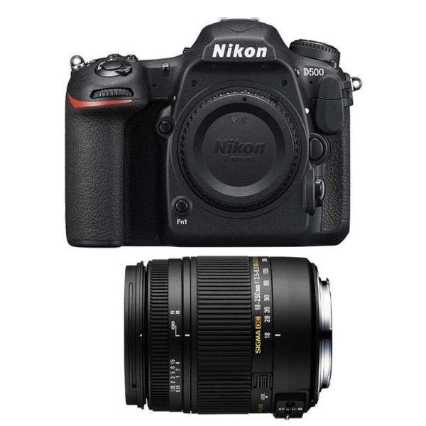 Cámara Nikon D500 + Sigma 18-250 mm f/3,5-6,3 DC MACRO OS HSM-4