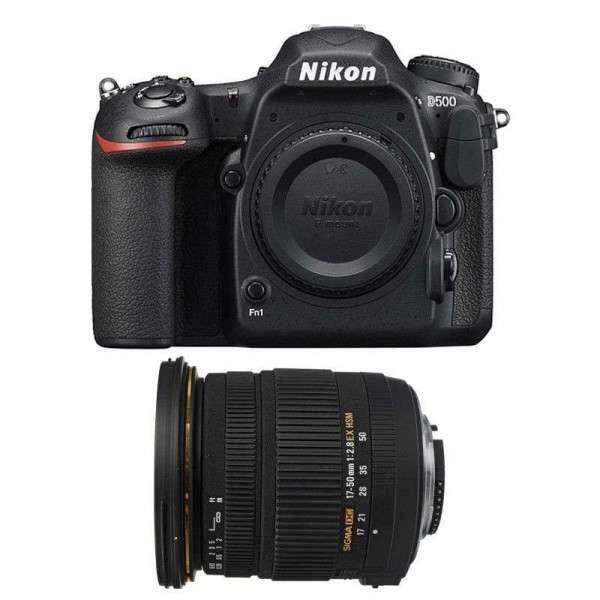 Cámara Nikon D500 + Sigma 17-50 mm f/2,8 DC OS EX HSM-4