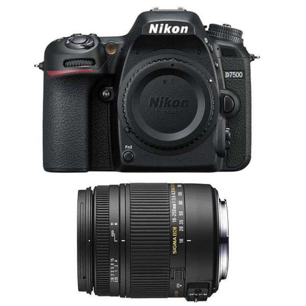 Nikon D7500 + Sigma 18-250 mm f/3,5-6,3 DC MACRO OS HSM-3