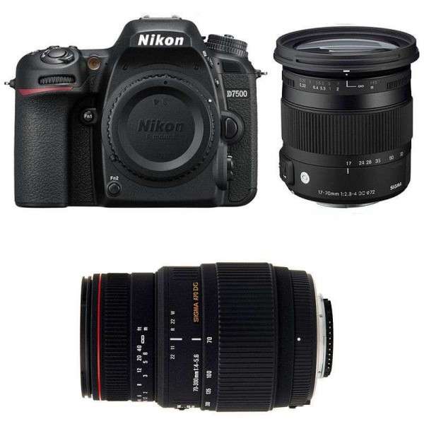 Nikon D7500 + Sigma 17-70 mm f/2,8-4 DC Macro OS HSM Cont. + Sigma 70-300 mm f/4-5,6 DG APO Macro-3