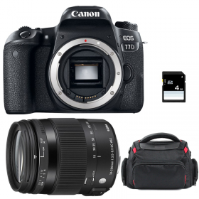 Appareil photo Reflex Canon 77D + Sigma 18-200 OS HSM Contemporary + Sac + SD 4Go-1