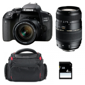 Appareil photo Reflex Canon 800D + EF-S 18-55mm F4-5.6 IS STM + Tamron AF 70-300 mm F4-5,6 Di LD + Sac + SD 4Go-1