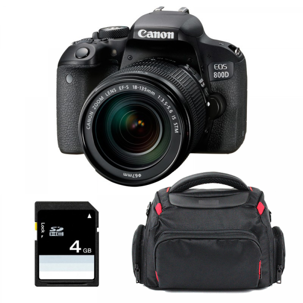 Cámara Canon 800D + 18-135 IS STM + Bolsa + SD 4Go-1