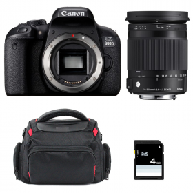 Appareil photo Reflex Canon 800D + Sigma 18-300 mm F3,5-6,3 DC OS HSM Contemporary Macro + Sac + SD 4Go-1