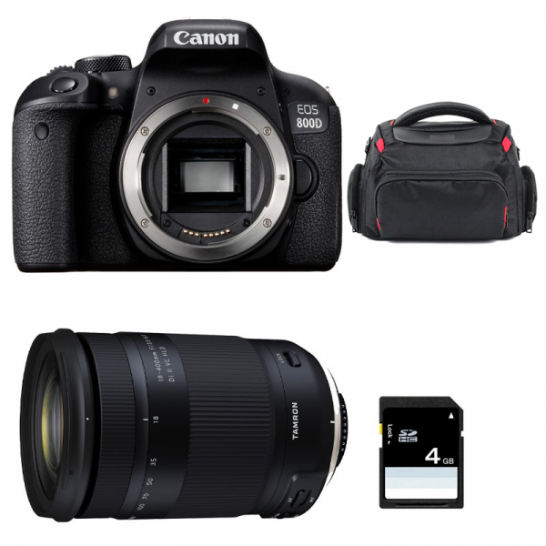 Canon EOS 800D + Tamron 18-400mm f/3.5-6.3 Di II VC HLD + Bag + SD 4Go-1