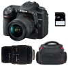 Appareil photo Reflex Nikon D7500 + AF-P DX 18-55 mm F3.5-5.6G VR + Sigma 70-300 mm F4-5,6 DG Macro + Sac + SD 4Go-1