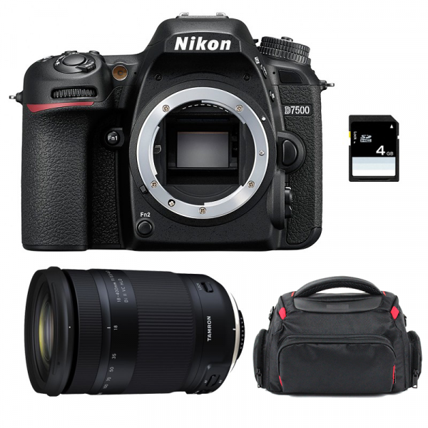 Appareil photo Reflex Nikon D7500 + Tamron 18-400mm F3.5-6.3 Di II VC HLD + Sac + SD 4Go-1