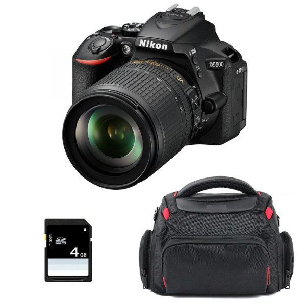 Appareil photo Reflex Nikon D5600 + AF-S DX 18-105 mm F3.5-5.6G ED VR + Sac + SD 4Go-1