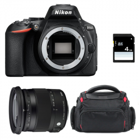 Cámara Nikon D5600 + Sigma 17-70 DC OS HSM Contemporary + Bolsa + SD 4Go-1