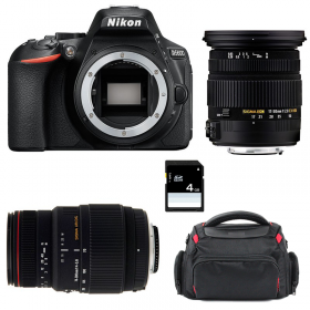 Nikon D5600 + Sigma 17-50 mm f/2,8 DC OS EX HSM + Sigma 70-300 mm f/4-5,6 DG APO Macro + Bag + SD 4Go-1