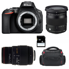 Nikon D5600 + Sigma 17-70 mm f/2,8-4 DC Macro OS HSM Cont. + 70-300 mm f/4-5,6 DG APO Macro + Bag + SD 4Go-1