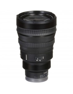 Objectif Sony SEL FE PZ 28-135 mm F4 G OSS avec zoom et réglages visibles Objectif Sony SEL FE PZ 28-135 mm F4 G OSS avec zoom et réglages visibles