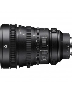 Objectif Sony SEL FE PZ 28-135 mm F4 G OSS avec monture E, vue latérale détaillée Objectif Sony SEL FE PZ 28-135 mm F4 G OSS avec monture E, vue latérale détaillée