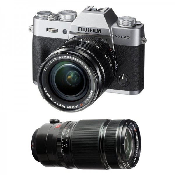 Fujifilm X T20 Silver  Fujinon  XF  18 55 mm f 2 8 4 R LM 